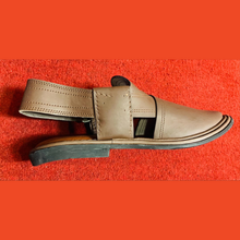 Load image into Gallery viewer, Handmade Brown Leather Kaptaan Men&#39;s Chappal
