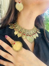 Load image into Gallery viewer, Handmade Gold Coins Chokers And Earrings with Jewelry Set
