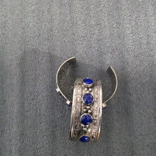 Load image into Gallery viewer, Boho Kuchi Cuff Bracelet With Lapis Stones
