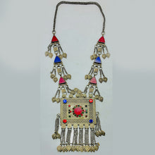 Load image into Gallery viewer, Amulet Style Pendant and Triangular Stone Necklace
