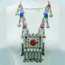 Load image into Gallery viewer, Amulet Style Pendant and Triangular Stone necklace
