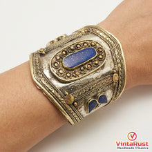 Load image into Gallery viewer, Antique Handmade Boho Stone Cuff Bracelet
