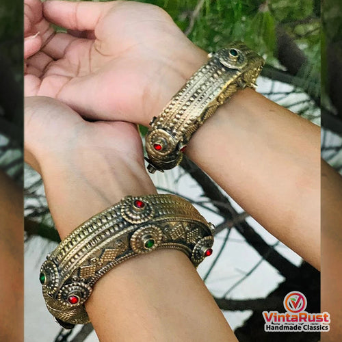 Antique Boho Tribal Cuff Bracelet
