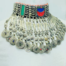 Load image into Gallery viewer, Antique Choker Necklace With Fish Motifs and Coins
