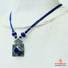 Load image into Gallery viewer, Antique Lapis Lazuli Stone Necklace Beaded Chain
