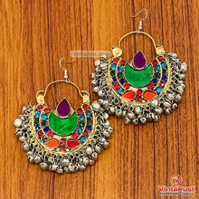 Load image into Gallery viewer, Antique Kuchi Earrings with Dangling Bells
