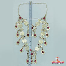 Load image into Gallery viewer, Antique Silver Handmade Kuchi Coin Necklace
