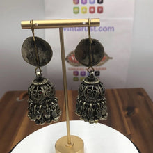 Load image into Gallery viewer, Antique Tribal Glass Stones Jhumka Earrings
