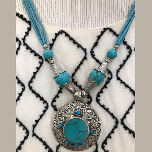 Antique Tribal Turquoise Gemstone Necklace