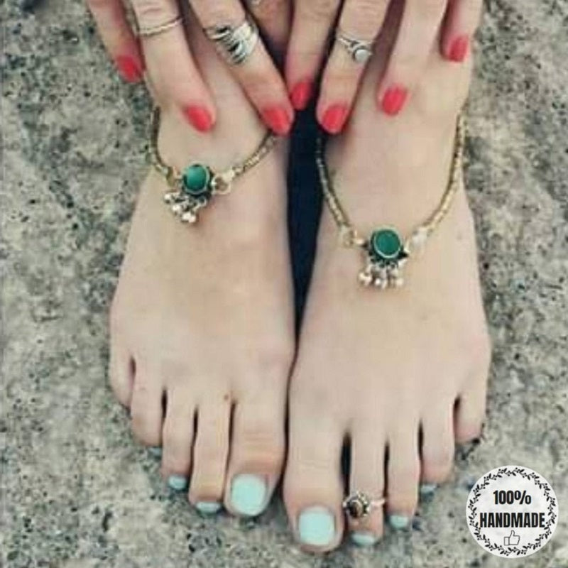 Traditional Antique Handmade Anklets Pair – Vintarust