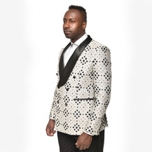 Load image into Gallery viewer, Steven Land | Bellino Double Breasted Tuxedo Blazer | Sand
