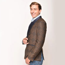 Load image into Gallery viewer, Steven Land | Bellino Double Breasted Tuxedo Blazer | Brown
