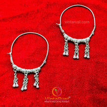 Load image into Gallery viewer, Big Vintage Hoop Earrings With Bells
