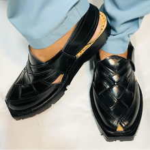 Load image into Gallery viewer, Black Handmade Stylish Premium Quality Sandals
