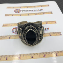Load image into Gallery viewer, Black Stone Adjustable Handmade Cuff Bracelet
