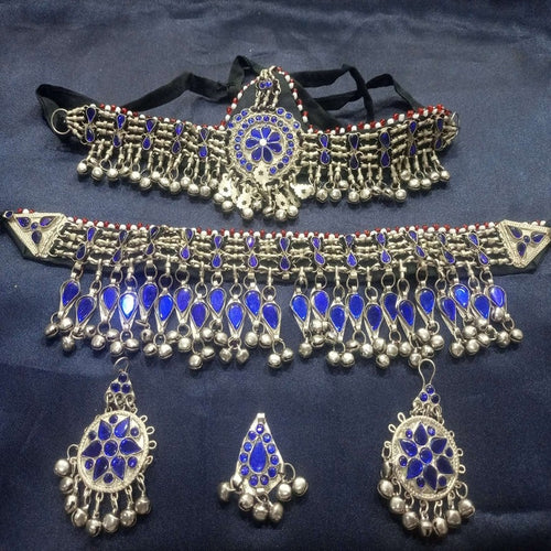 Blue Glass Stones Jewelry Set