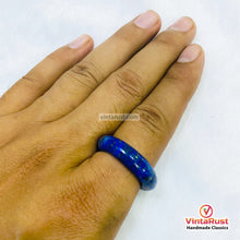 Load image into Gallery viewer, Blue Lapis Lazuli Gemstone Statement Ring
