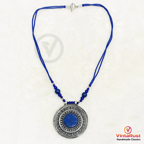 Blue Lapis Lazuli Handmade Pendant Necklace