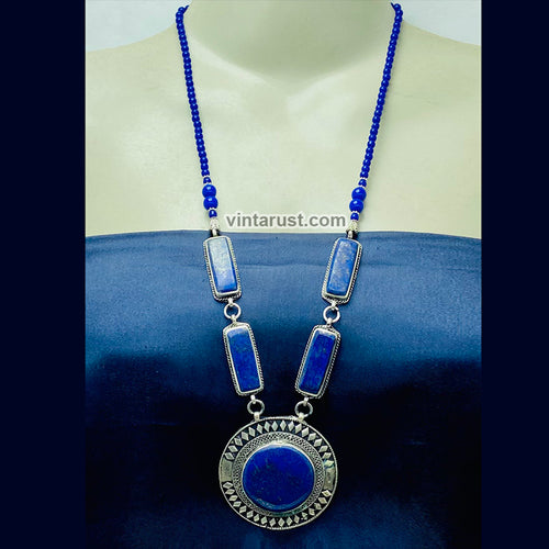 Blue Lapis Lazuli Pendant Necklace