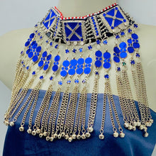 Load image into Gallery viewer, Blue Stones Handmade Choker Necklace
