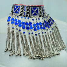 Load image into Gallery viewer, Blue Stones Handmade Choker Necklace
