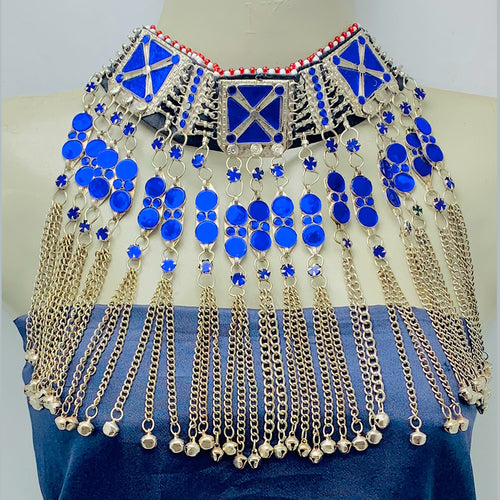 Blue Stones Handmade Choker Necklace