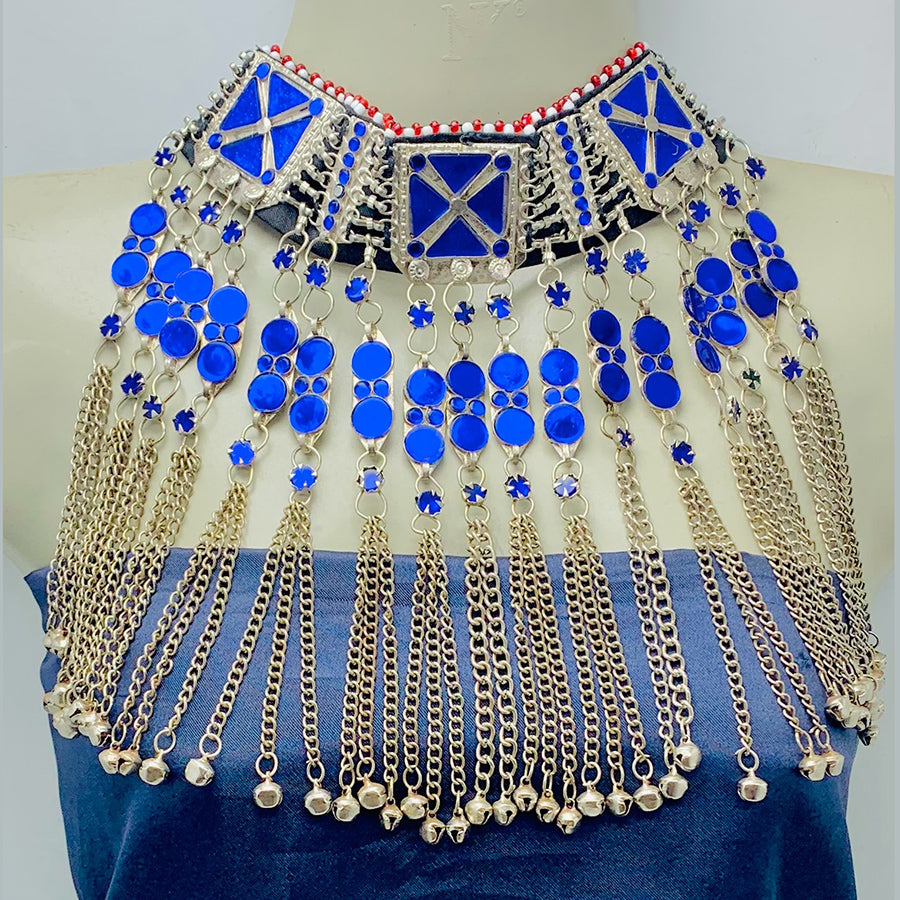 Blue Stones Handmade Choker Necklace