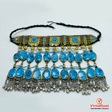Load image into Gallery viewer, Bohemian Afghan Turquoise Stone Choker Necklace
