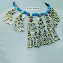 Load image into Gallery viewer, Bohemian Necklace With Coins and Glass Stones
