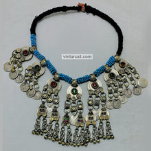 Load image into Gallery viewer, Bohemian Necklace With Coins and Glass Stones
