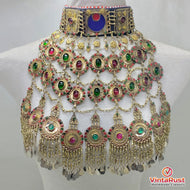 Bohemian Oversized Glass Statement Choker Necklace