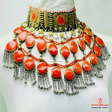 Load image into Gallery viewer, Bohemian Red Coral Stone Choker Necklace
