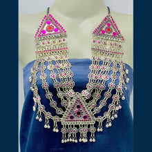 Load image into Gallery viewer, Bohemian Multilayers Necklace With Pink Glass Stones
