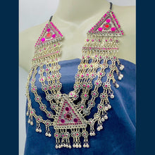 Load image into Gallery viewer, Bohemian Multilayers Necklace With Pink Glass Stones
