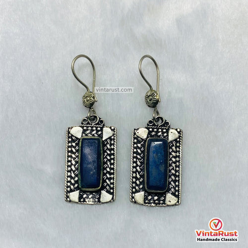 Boho Chic Lapis Lazuli Drop Earrings