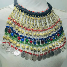 Load image into Gallery viewer, Boho Handmade Choker With Dangling Coins
