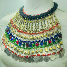 Load image into Gallery viewer, Boho Handmade Choker With Dangling Coins
