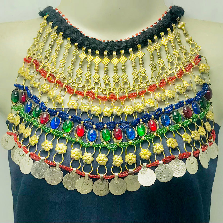 Boho Handmade Choker With Dangling Coins