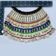 Load image into Gallery viewer, Boho Handmade Choker With Dangling Coins
