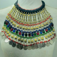 Load image into Gallery viewer, Boho Handmade Choker With Dangling Coins
