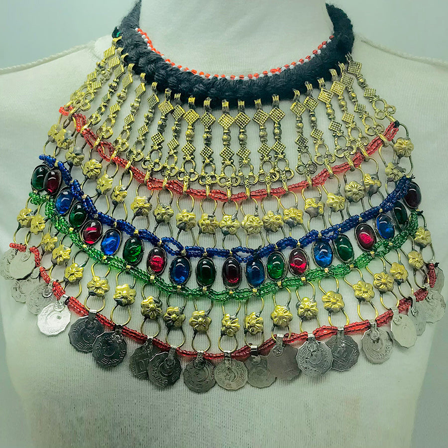 Boho Handmade Choker With Dangling Coins