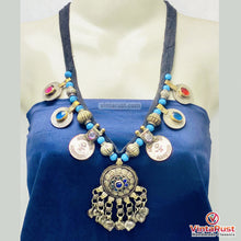 Load image into Gallery viewer, Boho Kuchi Coin Statement Pendant Necklace
