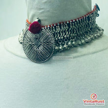 Load image into Gallery viewer, Boho Kuchi Tribal Silver Bells Choker Necklace
