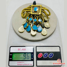 Load image into Gallery viewer, Boho Kuchi Turquoise Statement Choker Necklace
