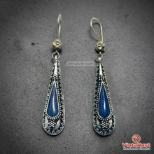 Load image into Gallery viewer, Boho Lapis Lazuli Minimalist Drop Earrings
