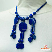 Load image into Gallery viewer, Boho Lapis Lazuli Three Pendant Necklace

