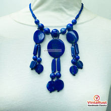 Load image into Gallery viewer, Boho Lapis Lazuli Three Pendant Necklace
