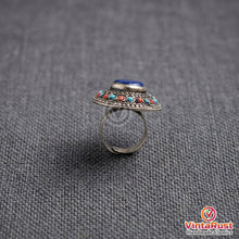Load image into Gallery viewer, Boho Lapis Lazuli Turquoise Statement Ring
