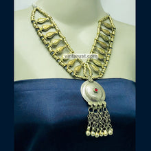 Load image into Gallery viewer, Boho Tribal Metal Beaded Chain Necklace
