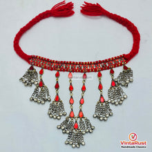 Load image into Gallery viewer, Boho Tribal Red Glass Stones Choker Necklace
